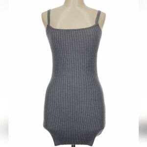 NWT Endless Blu Ribbed Knit Mini Dress in Heathered Purple